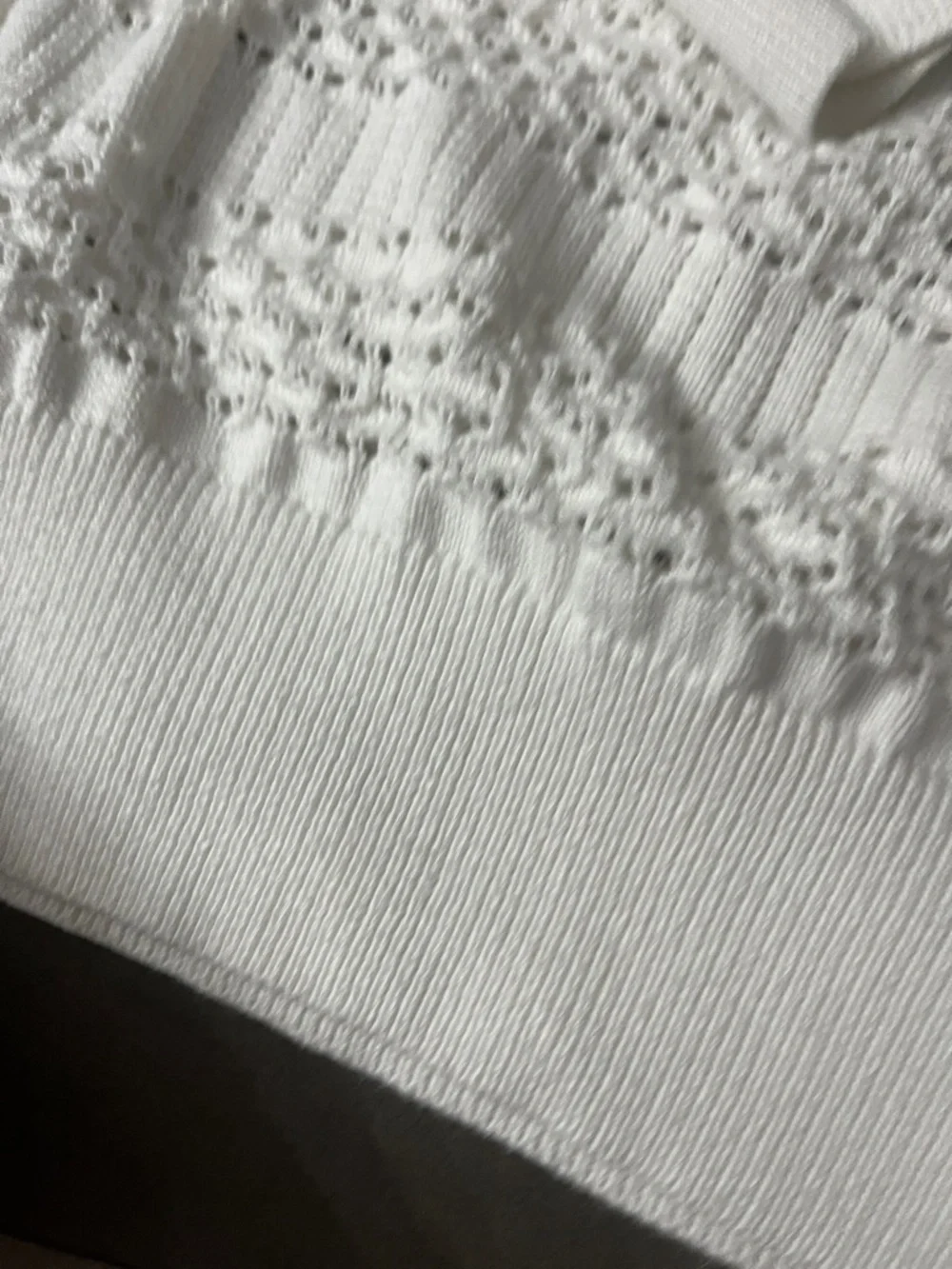 LOFT White Openwork Scoopneck Knit Sweater - Picture 6 of 11